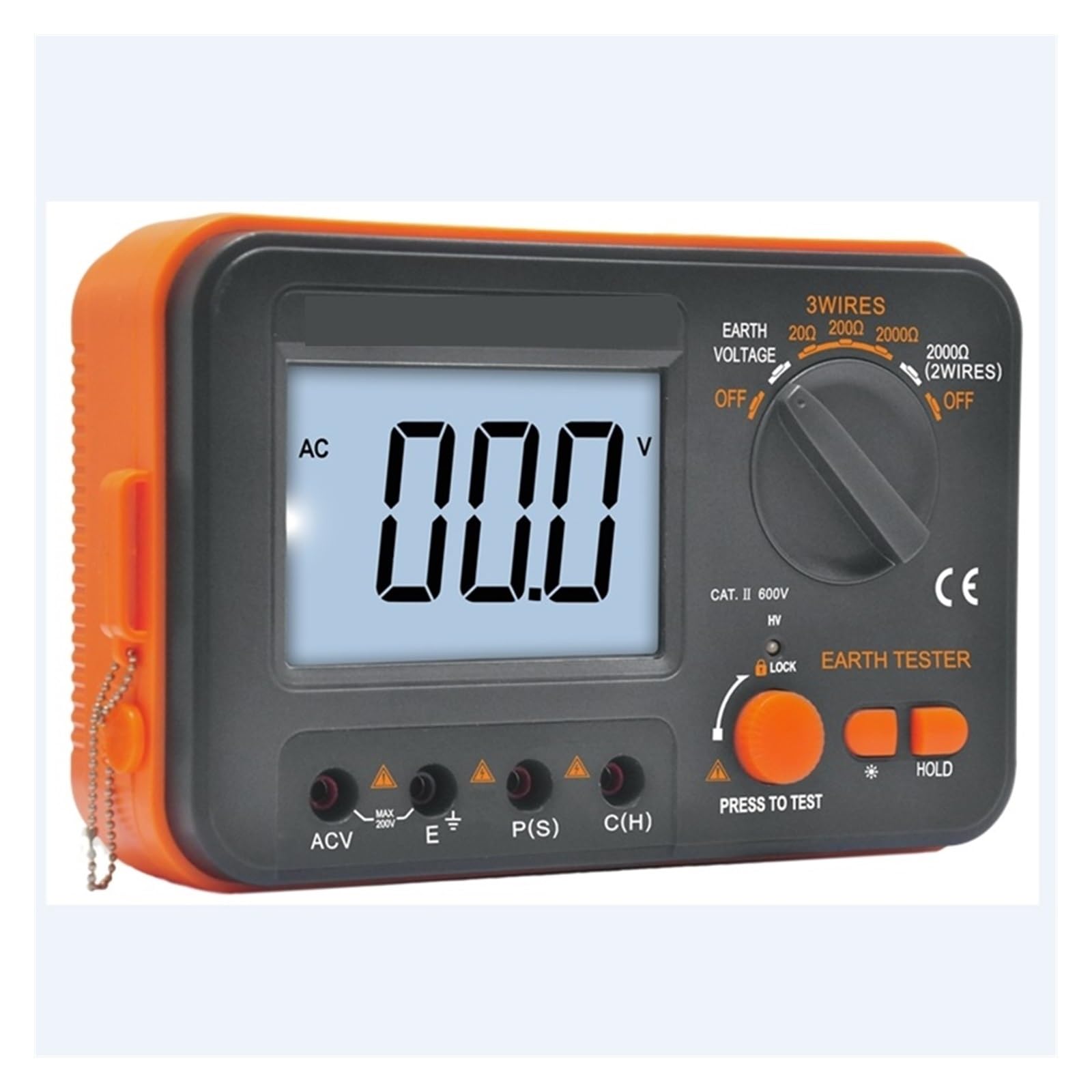 Tester rezystancji izolacji Cyfrowy Tester Rezystancji Uziemienia LCD Izolacja Rezystancja Uziemienia Miernik Napięcia Piorunochron Instrument Instrument Elektroniczny tester konserwacji