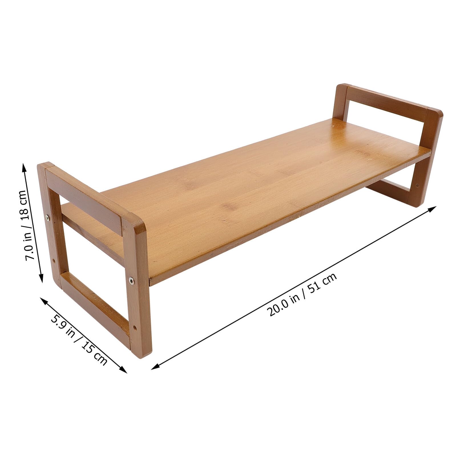 Supporto per Monitor da Scrivania in Legno Color caffè, Alzatina per Computer Portatile Ergonomica per Uffici e Case, Riduce Pressione su Collo e Schiena