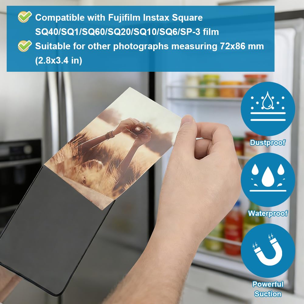 10 sztuk mini magnetycznych ramek na zdjęcia do lodówki o wymiarach 72x86mm | magnetyczne ramki na zdjęcia, do Fujifilm Instax Square SQ1/SQ20/SQ40/SQ10/SQ6/SP-3