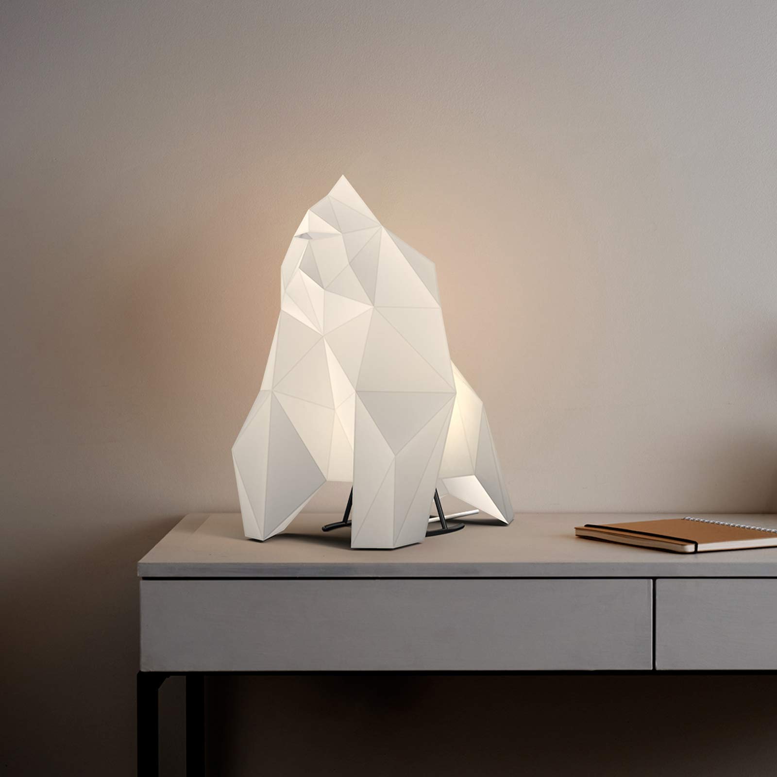 Buy MOOU LED Desk Lamp, DIY Papercarft 3D Animal Paper Table Light Lucky Orangutan Lamp Shade
