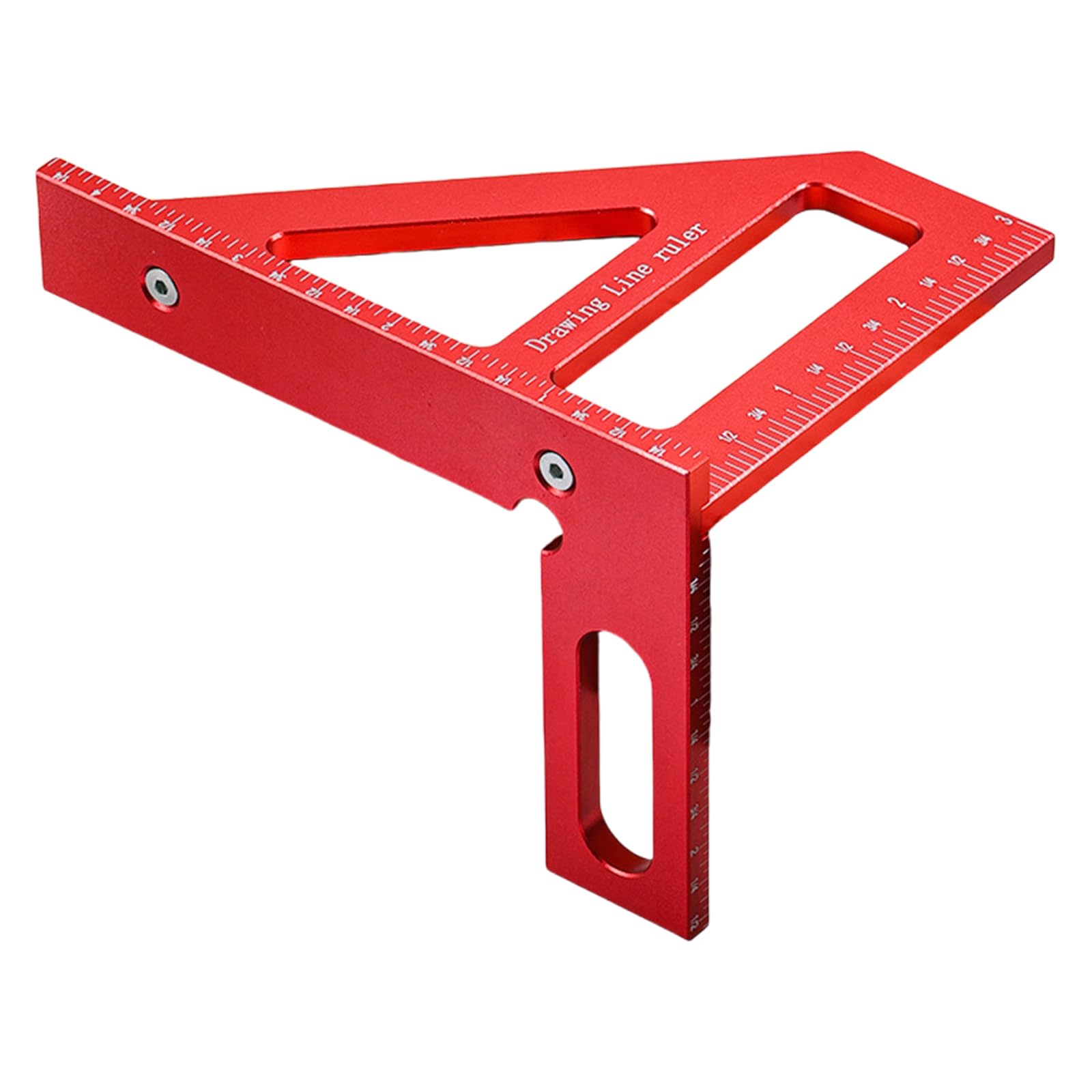 Professional Carpentry Angles Triangular Protractors Measuring Tool for Woodworking and Construction with Aluminum Build Metalworking Layout Marking Gauge