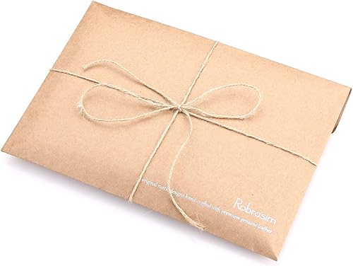 Miniatura 7 de Robrasim Moleskine - Funda de cuero para cuaderno grande de tapa dura, hecha a mano, funda de cuero vintage para cuadernos de tapa dura de 5 x 8.25