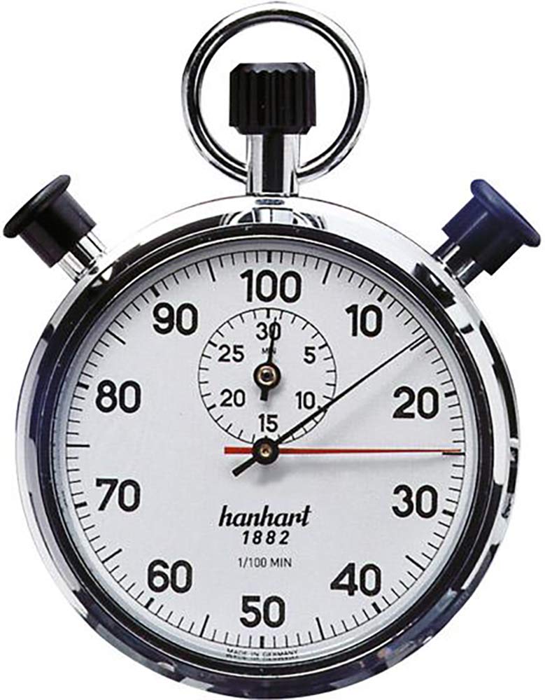Präz.-Dopp.-Stoppuhr 1/100-Min. 30Min. Hanhart