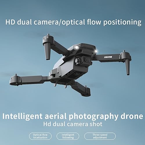 Miniatura 3 de Dron plegable de fotografía aérea con cámara HD 1080P - Juguetes de control remoto FPV - Drone multifuncional con elevación de un botón, modo sin
