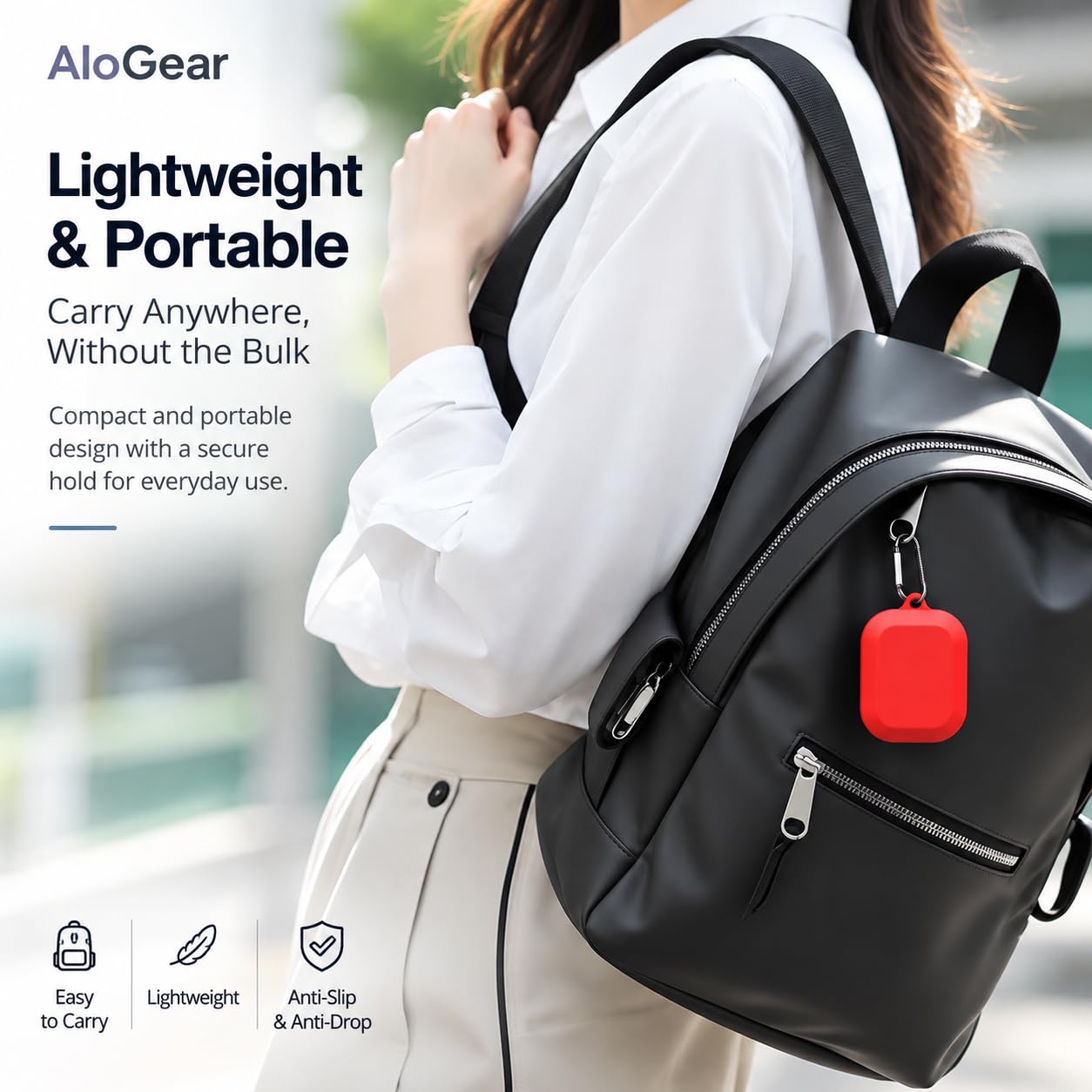 Silicone Case for Realme Buds Air 8 Pro TWS Earbuds, Shockproof Cover with Heavy Duty Carabiner, LED Visible (Black) — Amazon image 6