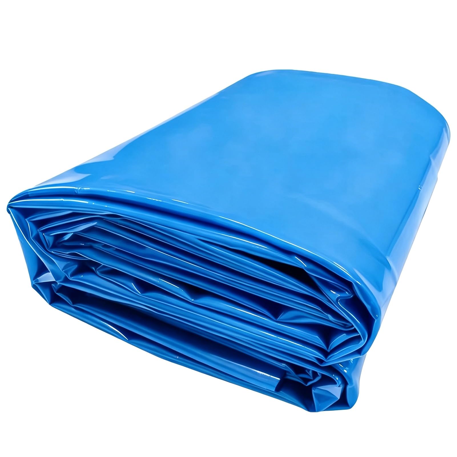 Yopappol 20x30FT Lightweight Blue Fish Pond Liner, HDPE Waterproof Pond Underlayment, UV Protected Membrane for Small Landscape Pond, Patio Water Features(2x7m(6.5x23ft))