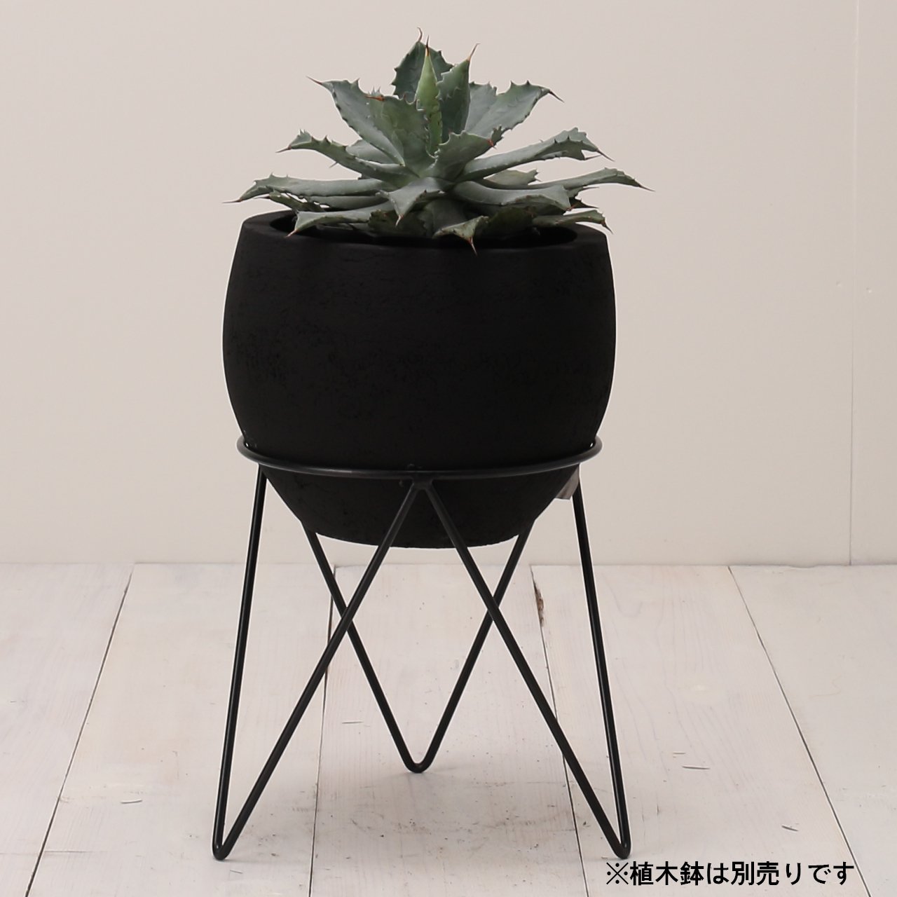 Amazon | アイアンポットスタンド 25 ブラック【植木鉢スタンド】 | 鉢