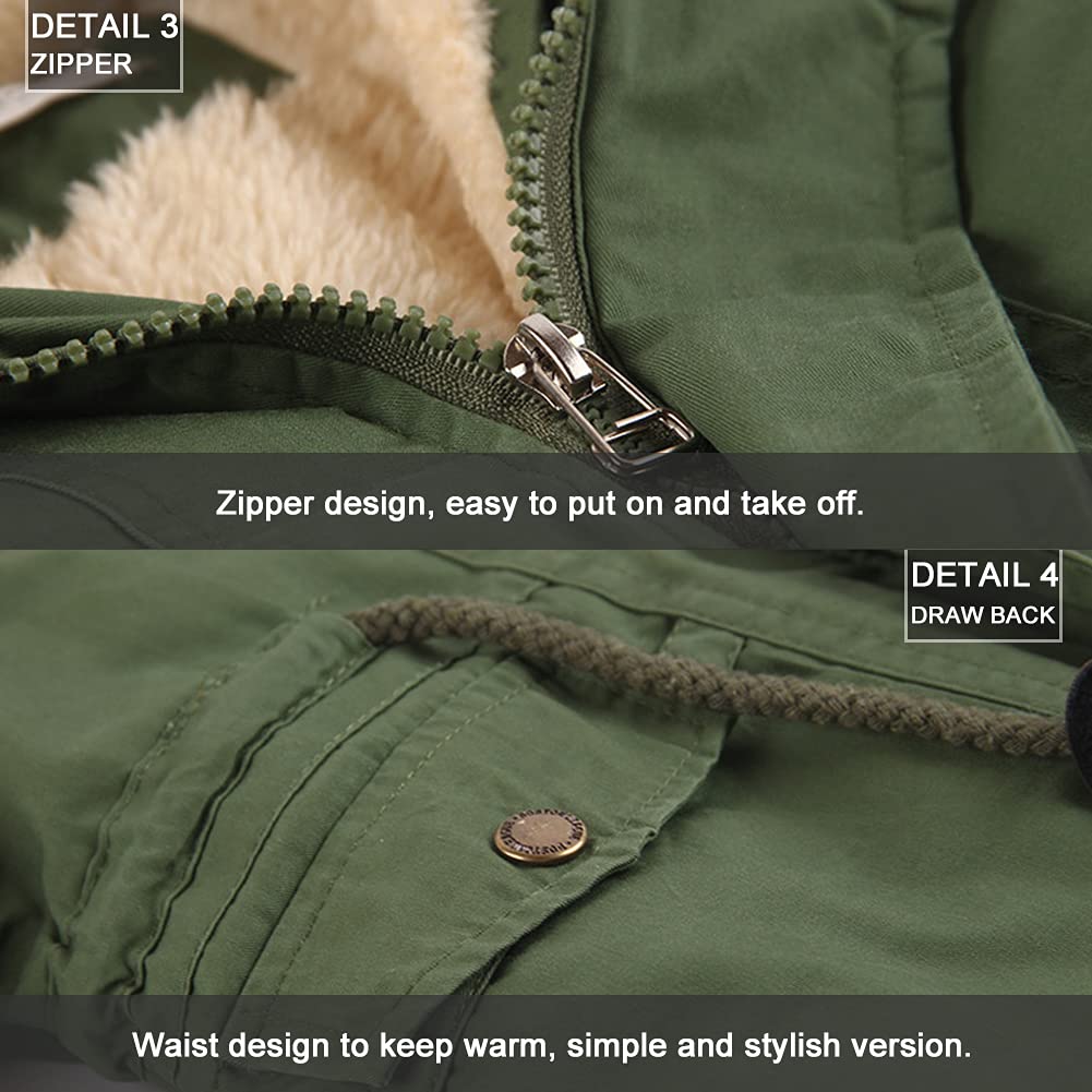 Winterjacke für Jungen und Mädchen,warm Hoodie Outfits Dicke Mantel Baby Wintermäntel