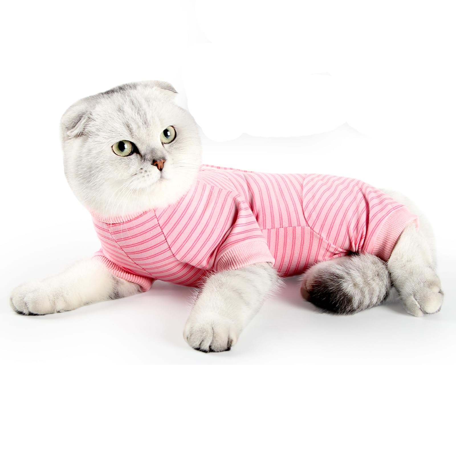 LIANZIMAU Body Gatto Post Operatorio Tuta Recupero Gatto Medica per Gatto Tute a Maniche Lunghe Prevenire Lo spargimento Abbigliamento per Gatto