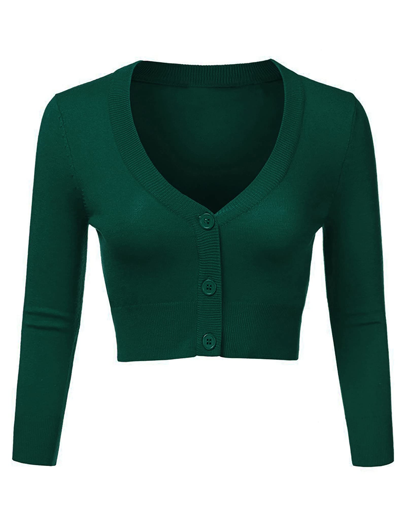 Aottori Bolero Damen Festlich Kurz Strickjacke Elegant Langarm Open Front Cropped Cardigan Schulterjacke Bolerojacke Strick Jäckchen für Mädchen Kleider