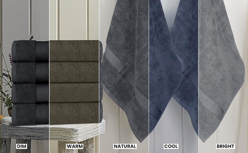 Image of Utopia Towels 6 Pack Bath Towel Set (27 x 54 Inches), 500 GSM 100% Ring Spun Cotton Medium Lightweight and Highly Absorbent Quick Drying, Premium Towels for Hotel, Spa and Bathroom (Grey)