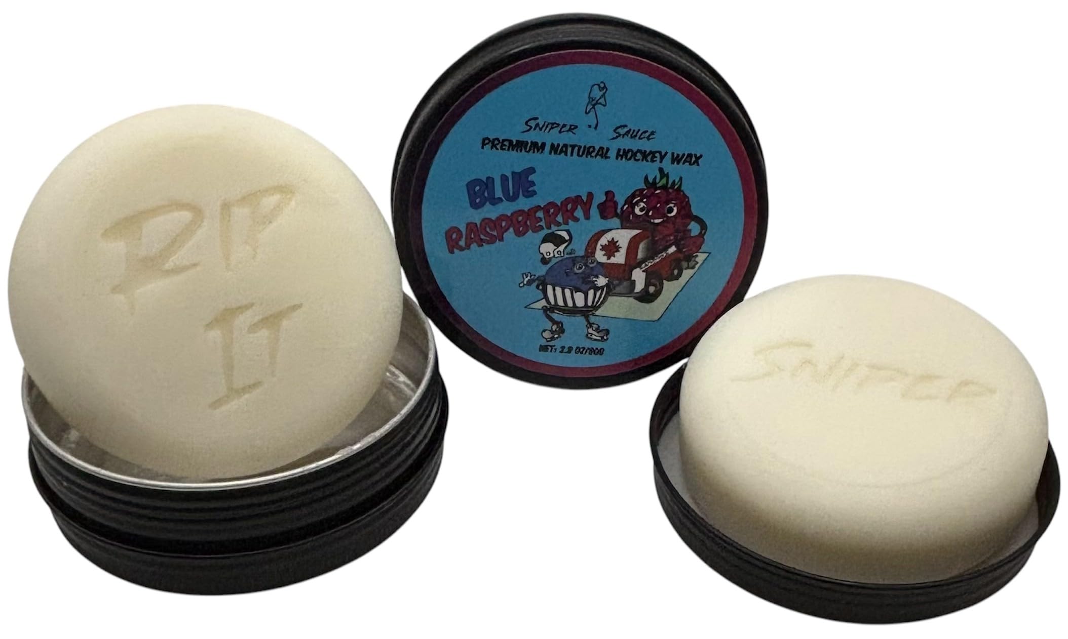 Hockey Wax – Sniper Sauce Premium Natural Hockey Stick Wax - Blue Raspberry – Protect Hockey Tape Provide Perfect Tacky Grip for Hockey Stick Tape Protect Hockey Stick Blade from Water Ice and Snow