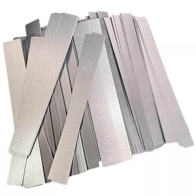 20pcs Plates Iron Sheet Galvanized 3.93"x0.39",Thickness 0.01" 100x10x0.3mm Anti-Rust Folding DIY Handmade Small Thin Metal Foil Strip
