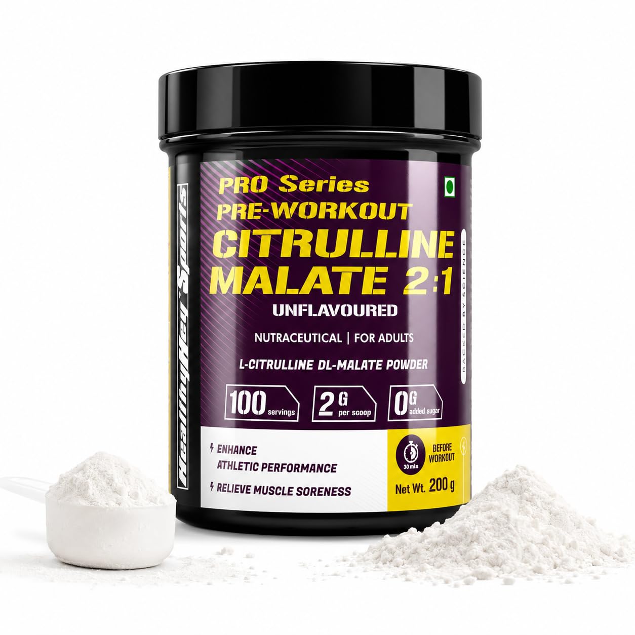 Citrulline Malate 2:1-200 Grams – 100 Servings (Unflavoured, Pack of 200gm powder)-image-38