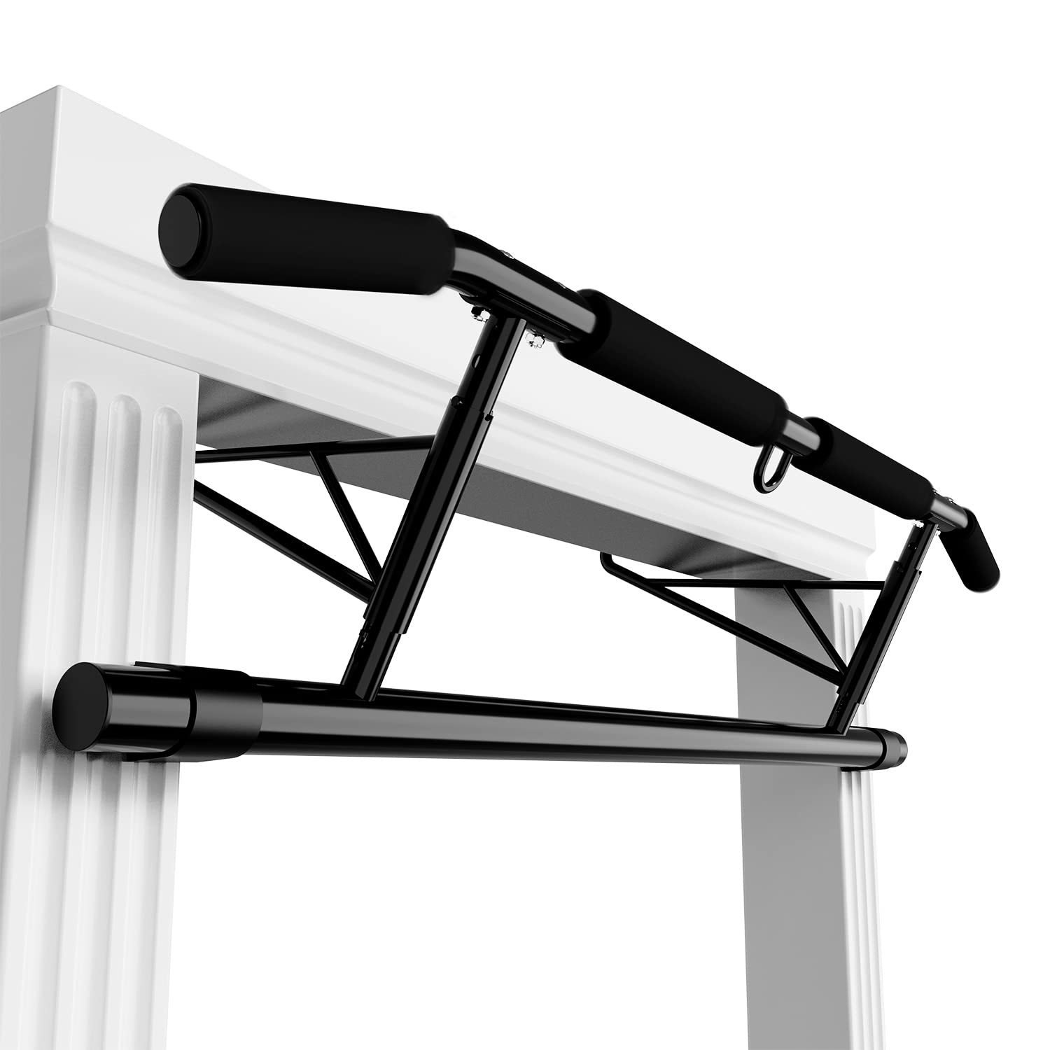 JX FITNESSDoor Frame Pull up Bar Doorway Chin up Bar with Padded Handles Foldable for Home Gym, No Drilling