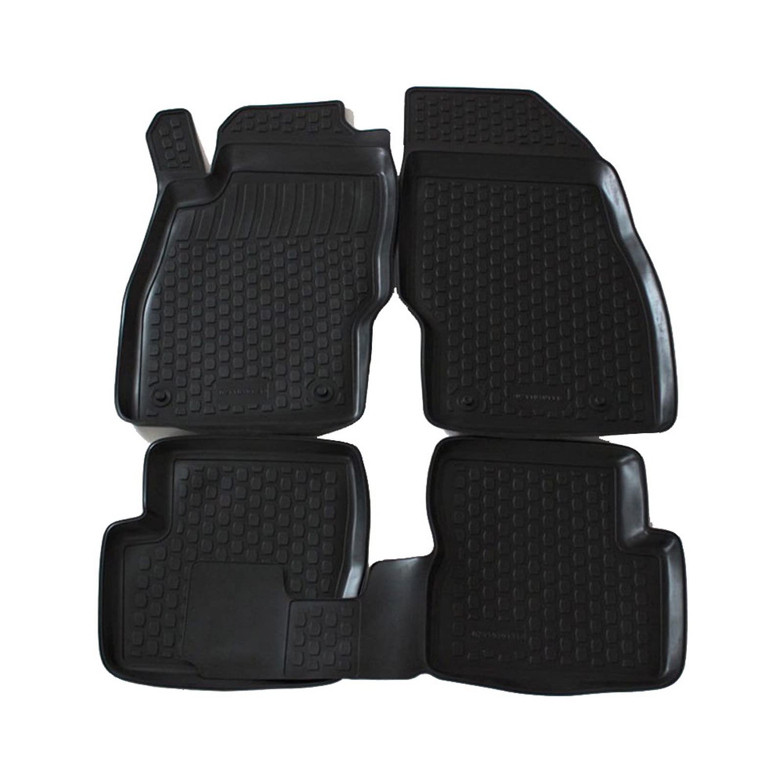 J&J AUTOMOTIVE 3D Tapis de Sol en Caoutchouc sur Mesure pour Opel Corsa D 2006-2014, Premium, Bord Haut, Noir, Antidérapant, Toutes Saisons