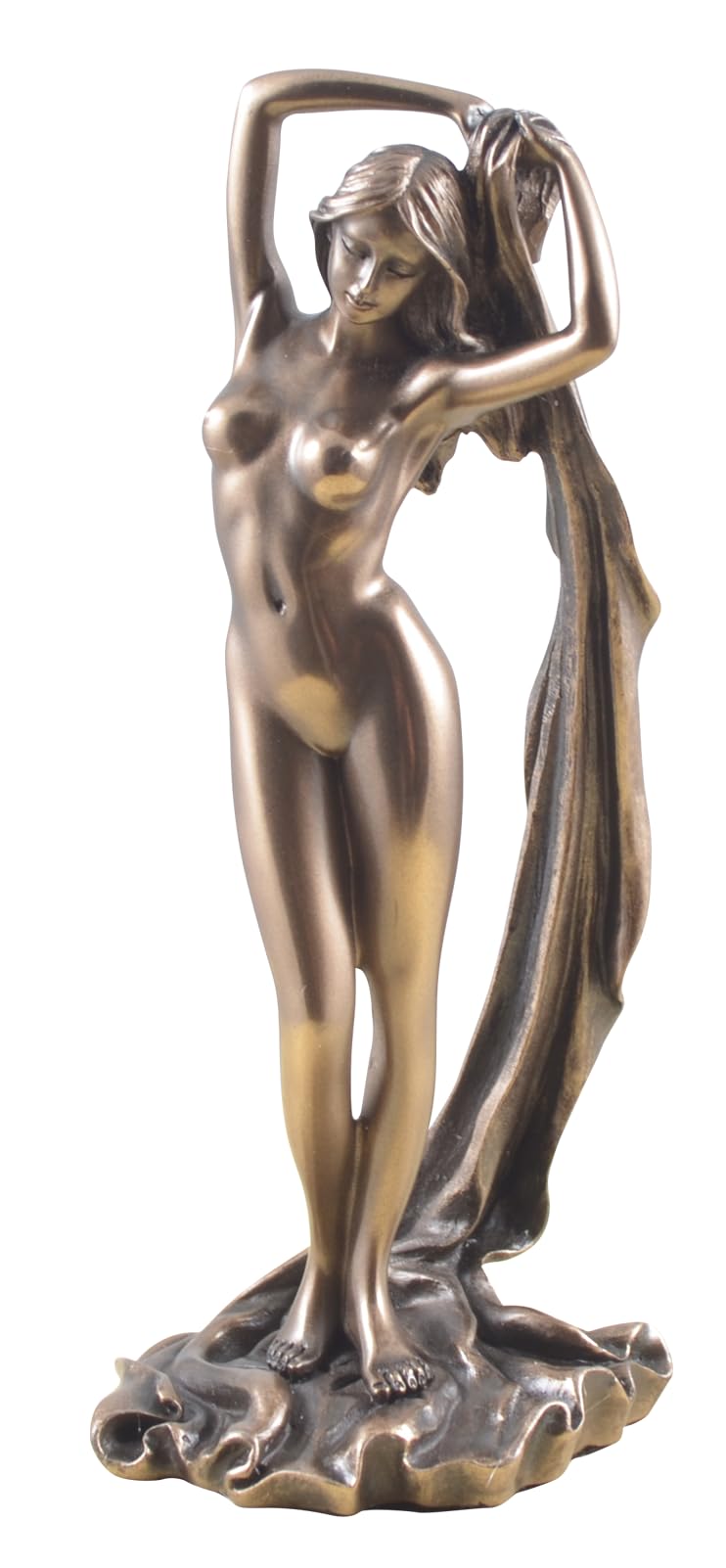 Unbekannt Femenino Desnudo Mujer Frena Su Paño más De Den Cabeza Escultura Figura