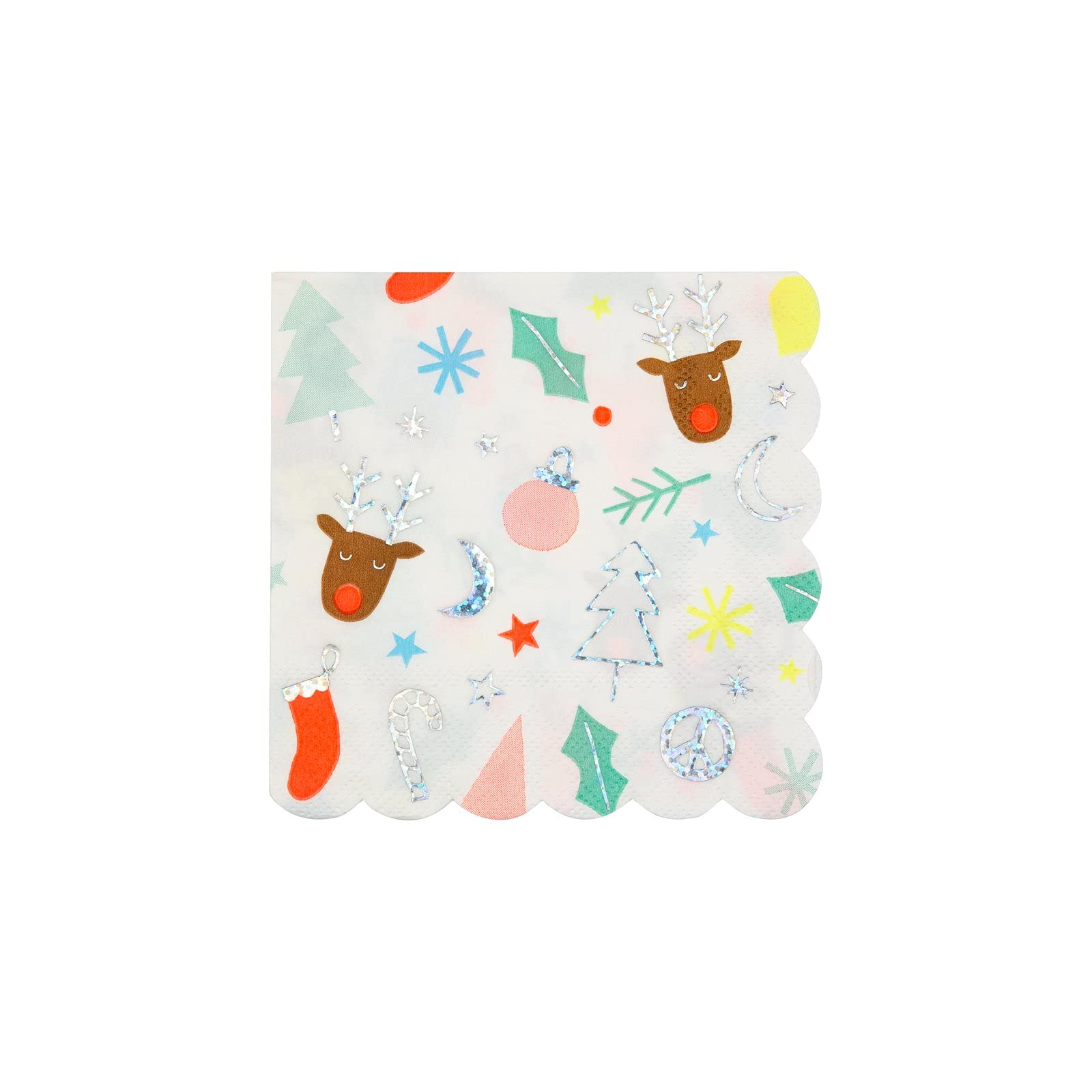 Meri MeriMeri Meri Festive Fun Napkins, 16 Pieces, Small