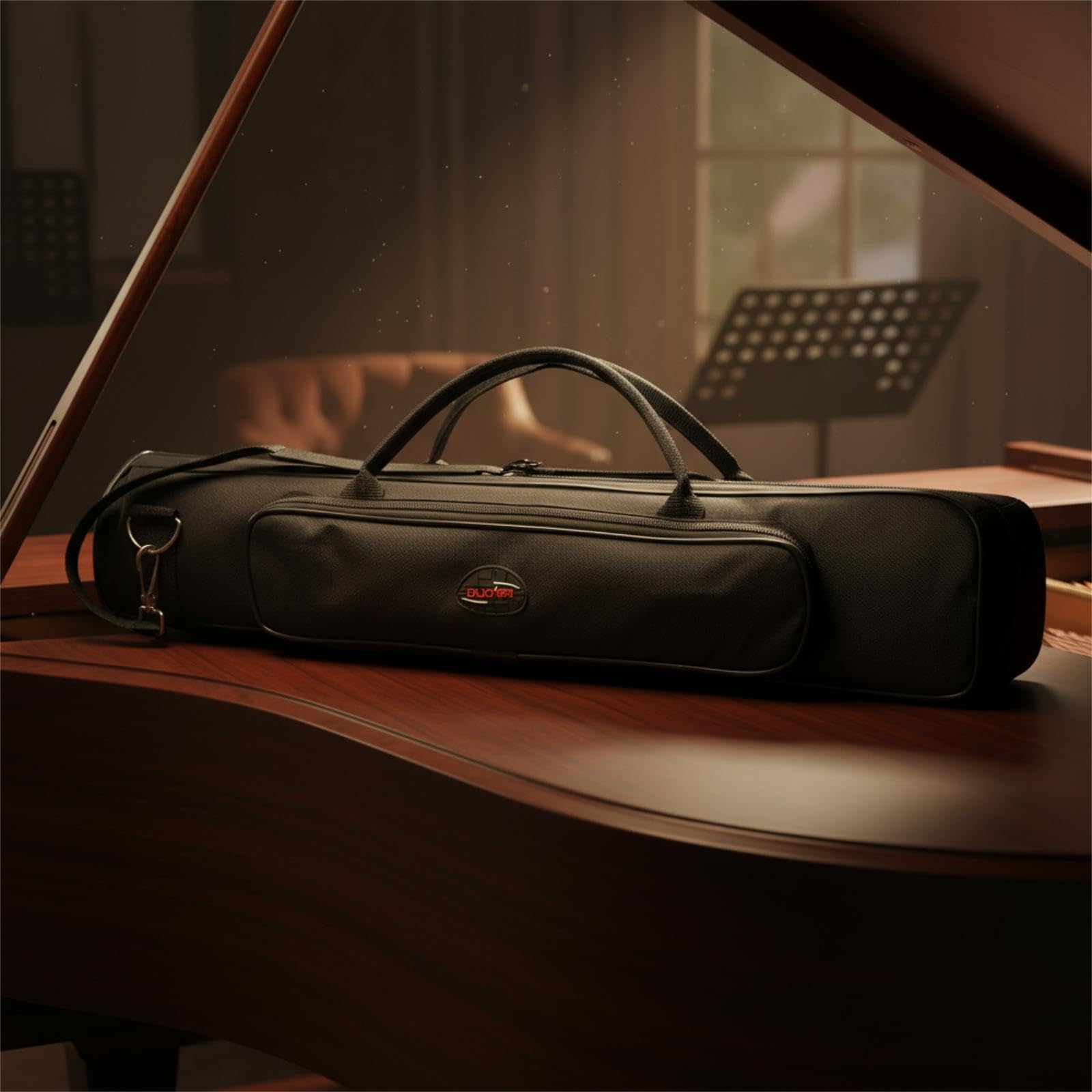 Estuche Recto para Saxofón Soprano, Funda para Saxofón con Asas, Correa Ajustable para El Hombro, para Exteriores.