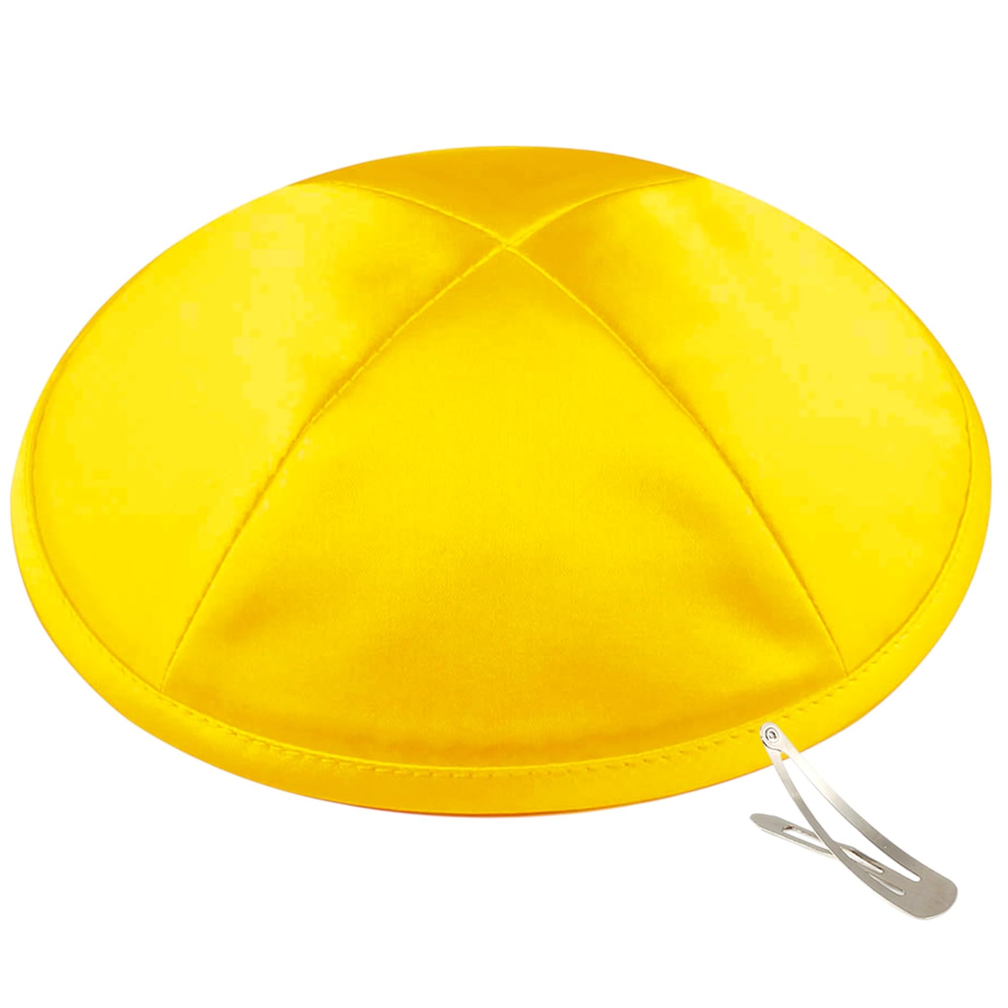 Zion Judaica Deluxe Satin Kippah Yarmulkes for Kids Teens &amp; Adults Skullcaps 6.25" Multi-Color Options 4 Panel Design