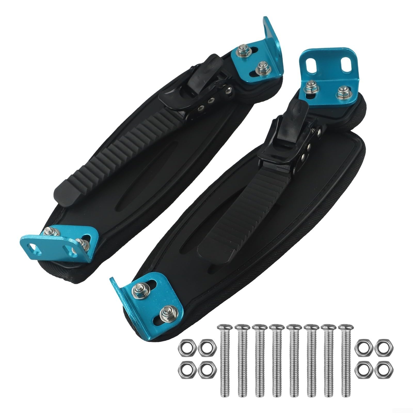 Skateboard Foot Strap Buckle Adjustable Fixing Band Feet Holder Belt with L-Shaped Aluminum Alloy Buckle for Electric Longboards Off-Road Boards,25x8cm