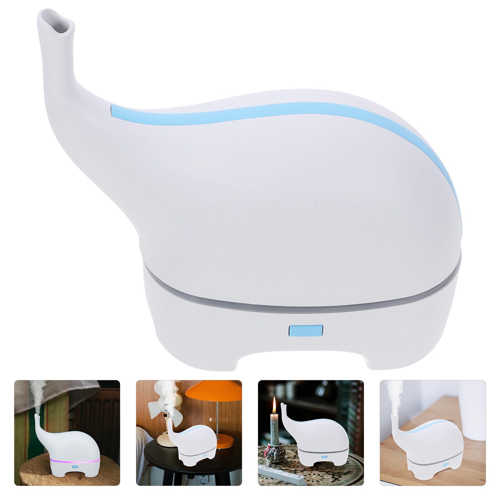 Umidificatore Diffusore Portatile Luce Notturna, Usb, Bianco
