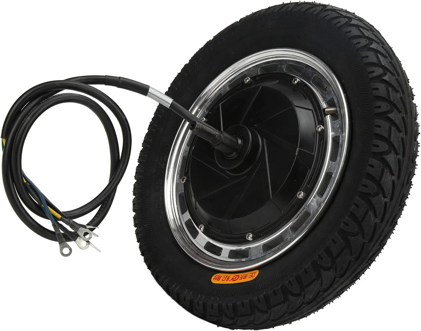 VINGVO Electric Scooter Motor, Electric Scooter Hub Motor 12in 48V‑96V 800W‑6500W Wheel Hub Motor Assembly with Inner Outer Tire Drive Motor Kit for Electric Motorcycle Off Road Vehicle
