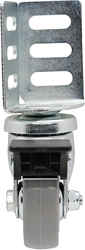 Miniatura 4 de Shepherd Hardware 8126E Ruedas giratorias de esquina TPR de 1-78 pulgadas con freno superior, paquete de 4