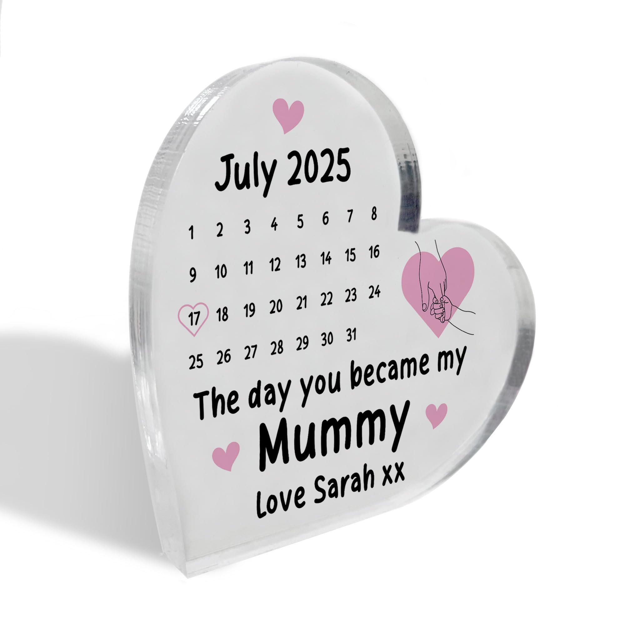 Red Ocean Mum Gifts For Mothers Day Personalised Mummy Gift from Daughter Mummy Gift From Son First Mother's Day Gift New Mummy Gift For Mummy Birthday Gift (Day You Became My Mummy Pink)