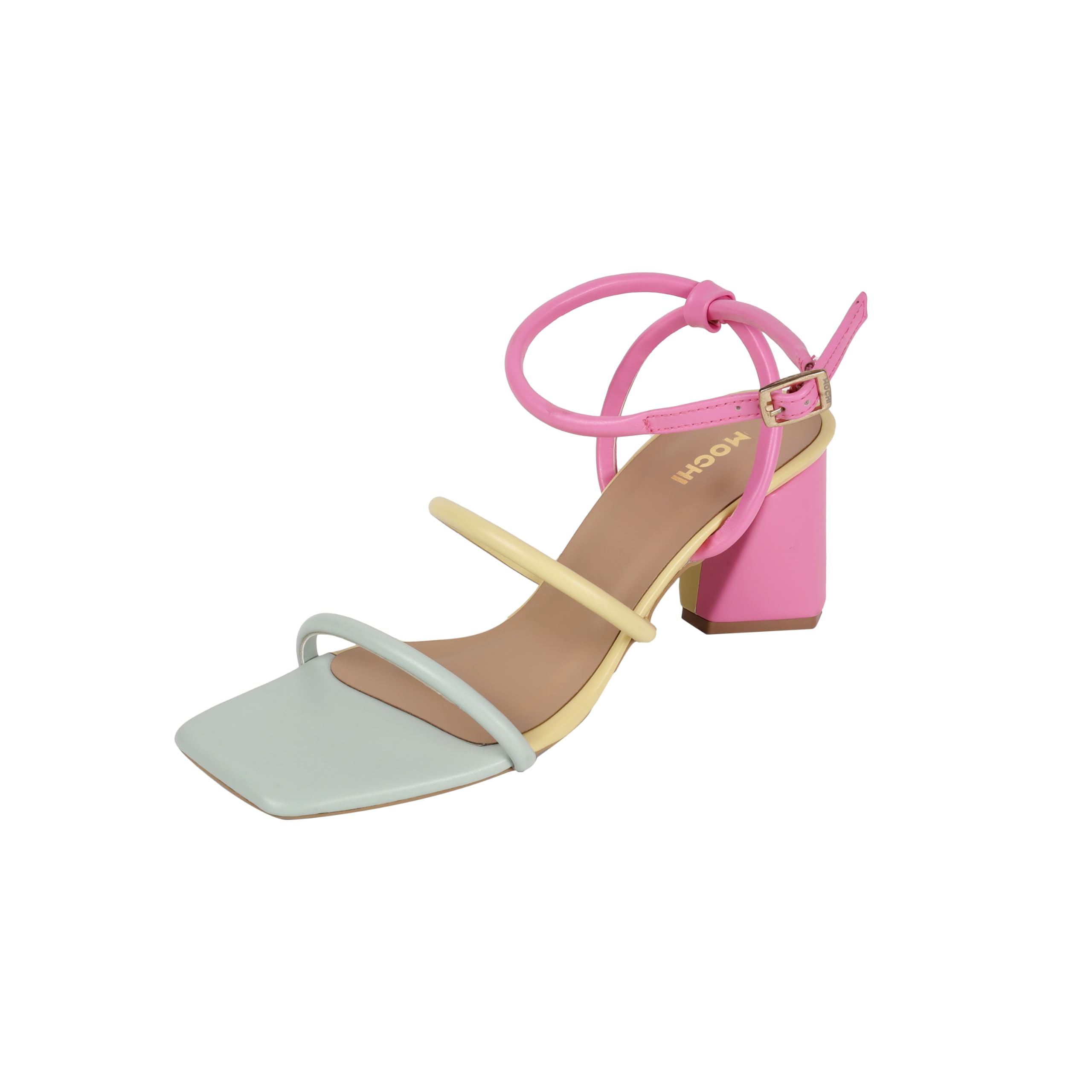 mochi Women's Back Strap closure Casual - with Block Heel-picture-22
