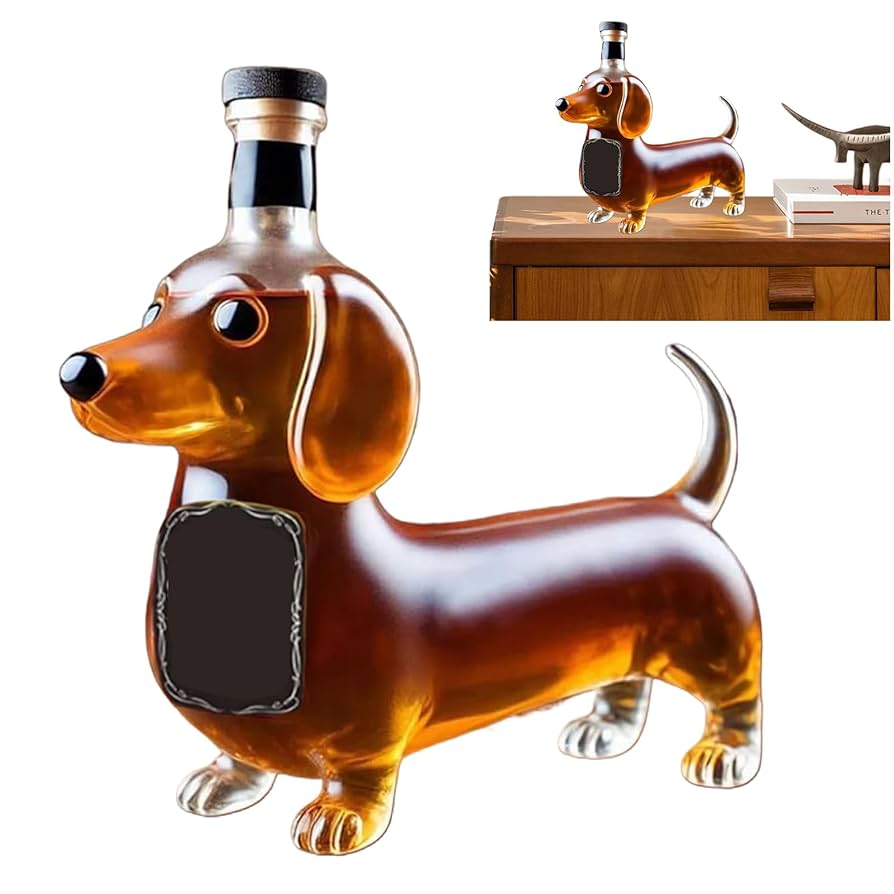 Amazon.co.jp: 犬用ウイスキーボトル、面白いガラスダックス