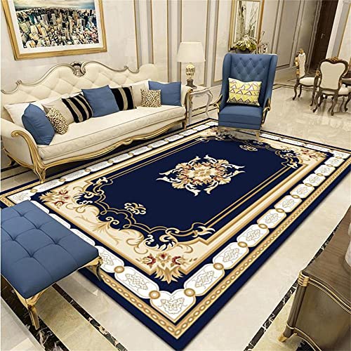 Orientteppich Auto Teppiche Kaffeefarbe weiß blau Retro-Druck Design Licht Luxus Wohnzimmer Küche...