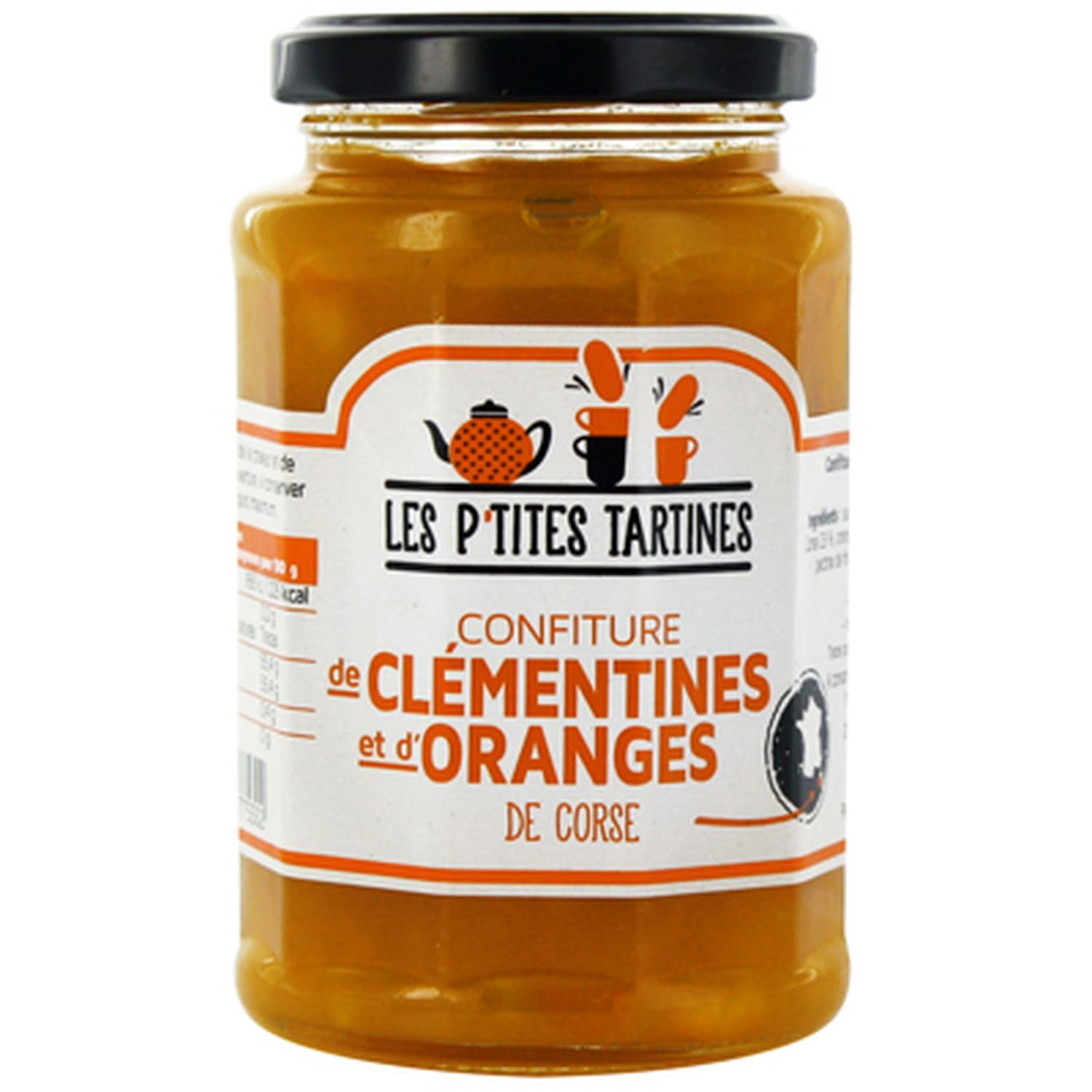 Lot de 3 Confitures Oranges de Corse et Clémentine 315g – Les P’tites Tartines – Confiture aux agrumes pour petit déjeuner
