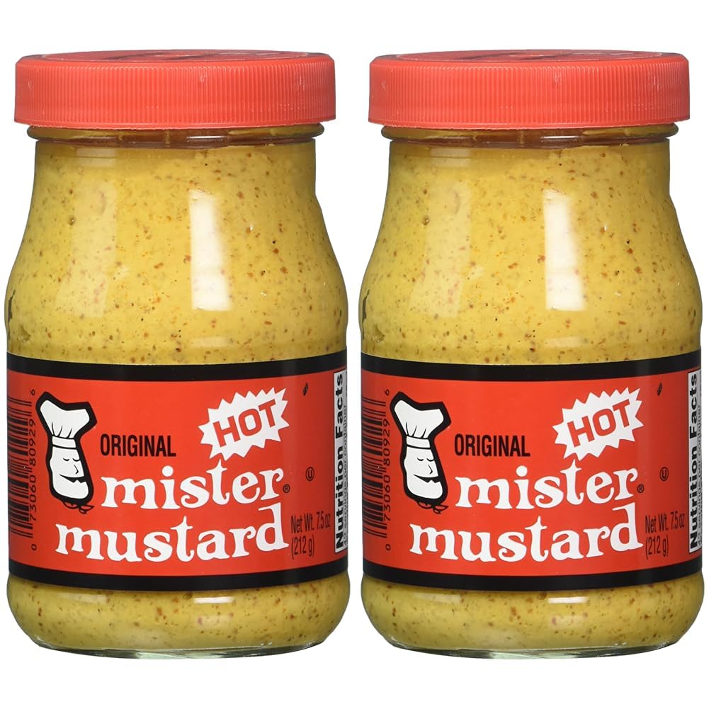 Mr. MustardMustard Hot, 7.5 Ounce (Pack of 2)