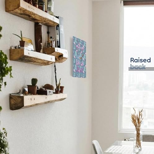 Miniatura 4 de 3dRose Reloj de pared silencioso - 15 pulgadas - Diseño de playa de flamenco retro calma el rebaño de verano Pun. - Creative Studios  Flamingos