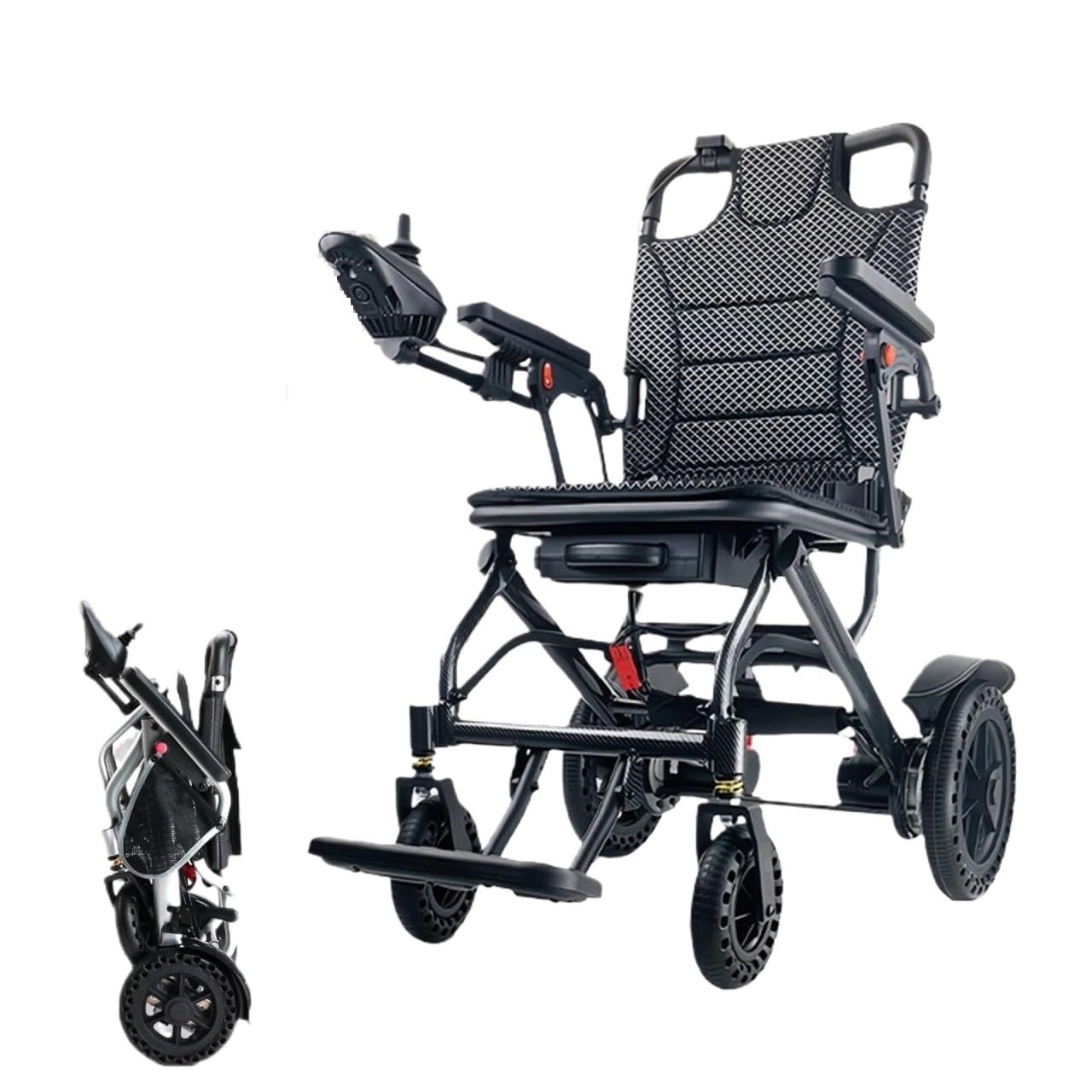 Silla de ruedas eléctrica portátil - Diseño plegable y ligero de 21 kg | Apta for aerolíneas | 3 opciones de batería (6 Ah/10 Ah/20 Ah) | Capacidad de 100 kg(6AH)