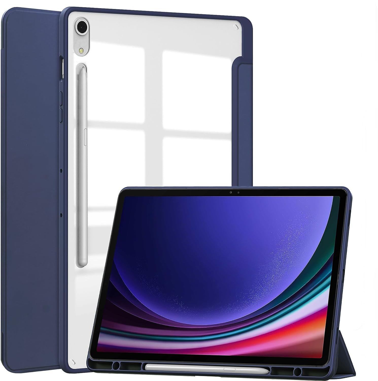 ProElite Cover for Samsung Galaxy Tab S9 11" /S9 FE 10.9" case Cover, Smart Flip Case Cover for Samsung Galaxy Tab S9 11"/S9 Fe 10.9" with S Pen Holder, Dark Blue [Transparent Back] (B0CN2RYWF9) Amazon Price History, Amazon Price Tracker