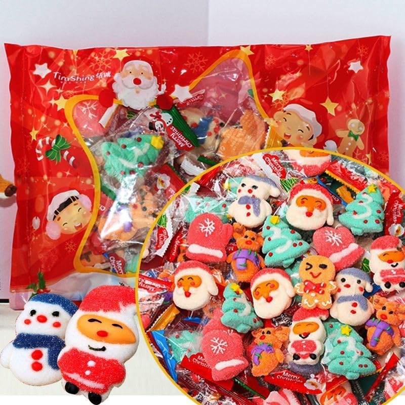 Amazon.co.jp: セイカオエン クリスマス お菓子 個包装 マシュマロ