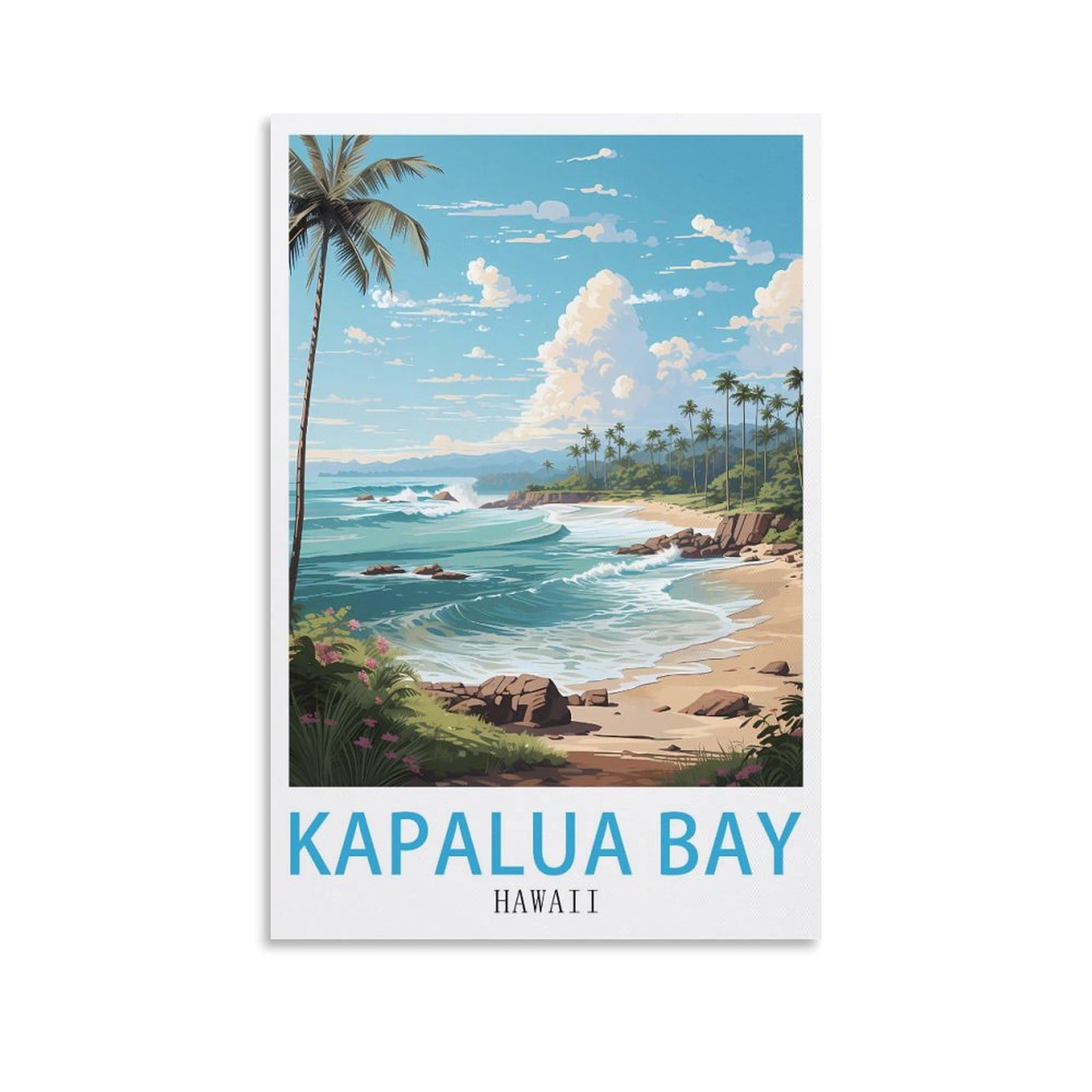 Metal Tin Sign,Kapalua Bay Hawaii,Vintage Bar Club Cave Home Kitchen Rustic Wall Art Decor Funny Sign 20x30cm