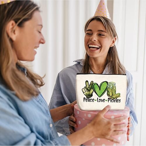 Miniatura 6 de Wenboco Regalos de pepinillos para amantes de los pepinillos, regalo vegetariano, regalo de eneldo y pepinillos, bolsa de maquillaje divertida