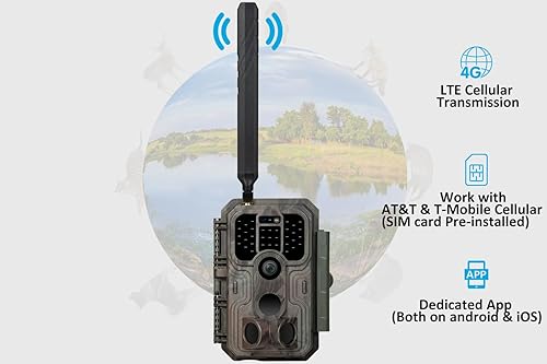 Miniatura 3 de Meidase Cámara celular S950 4G LTE cámara de juego de 32 mp 1296p con visión nocturna clara sin brillo de 100 pies activada por movimiento