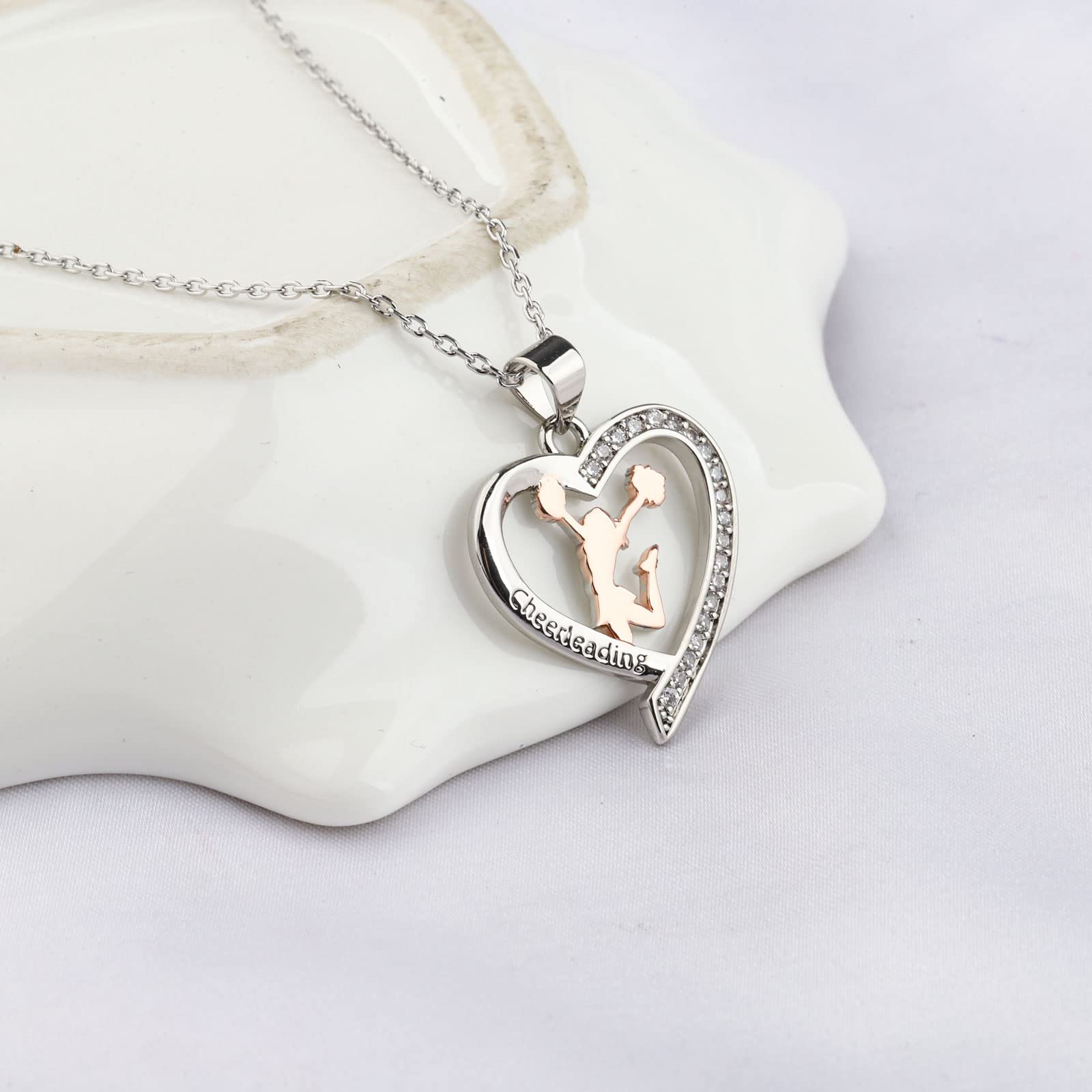 BNQL Collana da cheerleader, regalo per ragazze cheerleader, regalo per ragazze Cheerleader, regalo per ragazze Cheerleading Coach Regali, Acciaio inossidabile