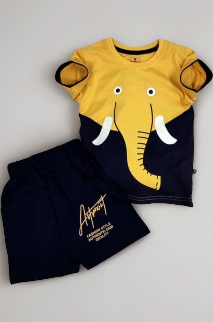 Jaganath Creations T-Shirt and Short Set | Cotton Printed Kids Dress for Baby Boys