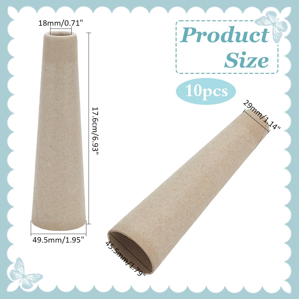 PH PandaHall 10pcs Wool Winding Tube Yarn Ball Winding Tube Kitting Winder Weave Tube Yarn Organizer Storage Weave Tube Cardboard Tube DIY Knitting Tube for Sewing Accessories 17.6x5cm - Image 2