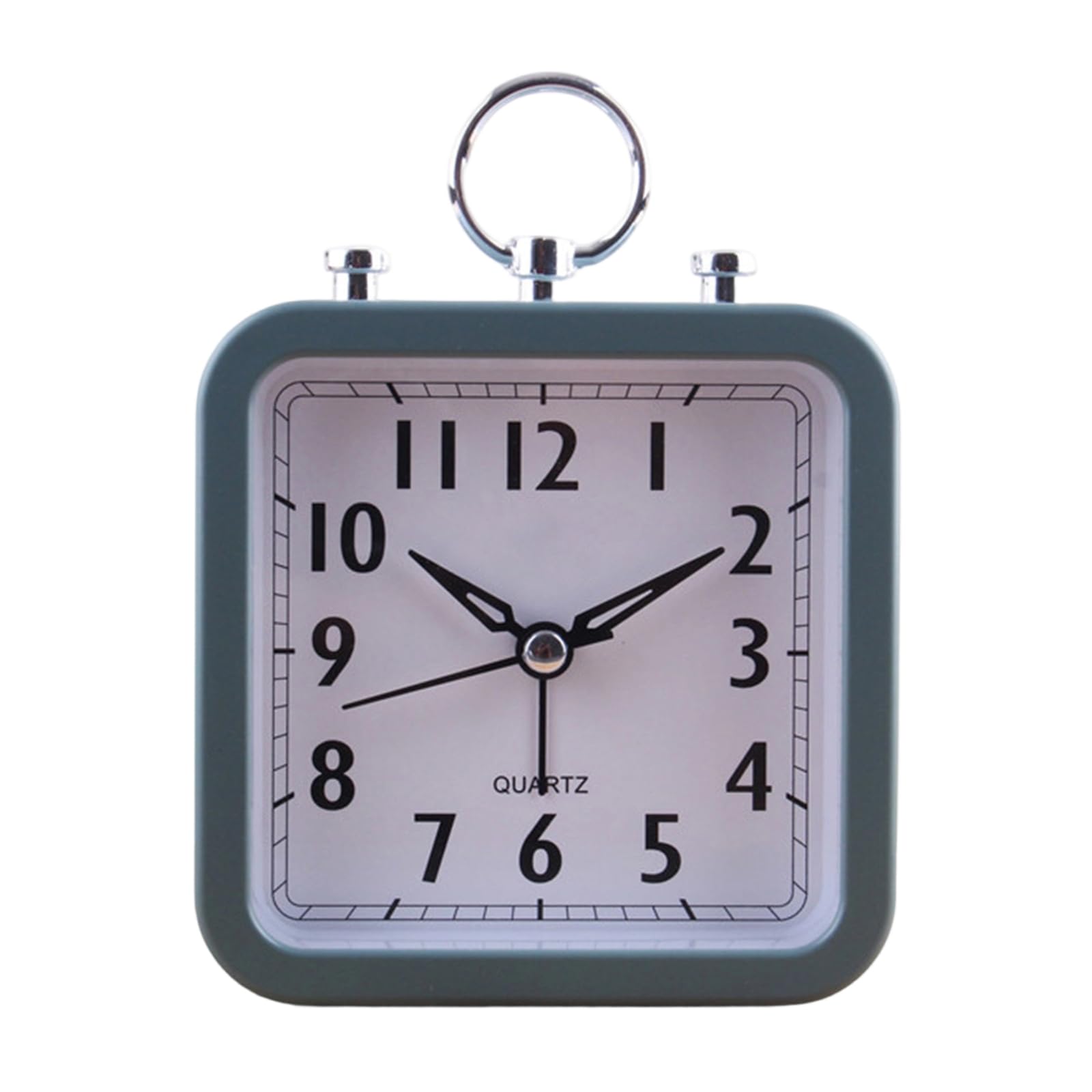 Hsioluted Quiet Travel Alarm Clock Battery Operated Analog Alarm Clock with Clear Display for Home or Camping Retro Desk Small