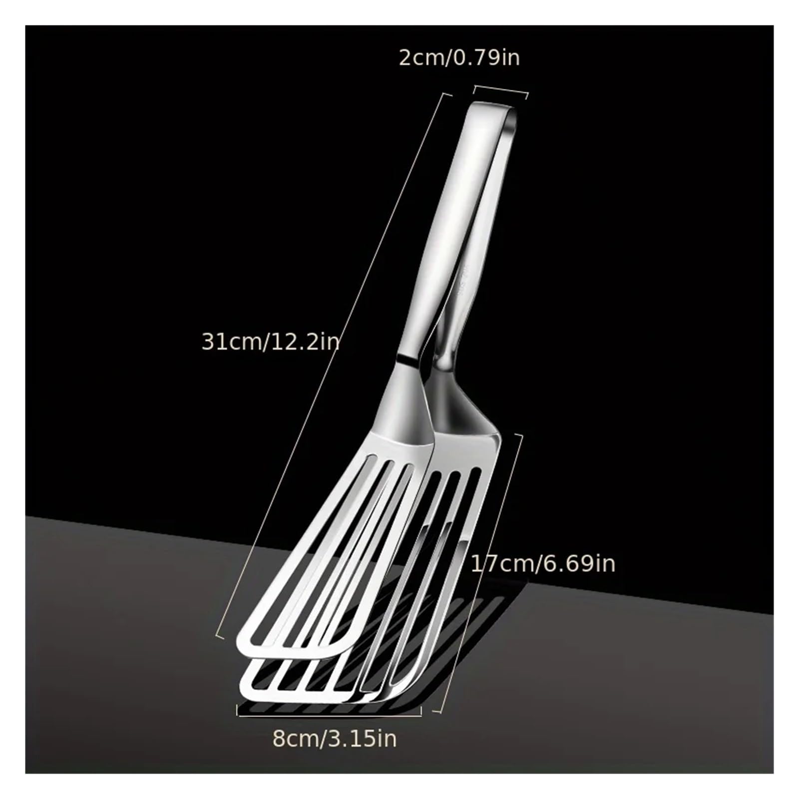 1 pieza, pinzas multifuncionales de acero inoxidable for servir Buffet,(2pcs-1)