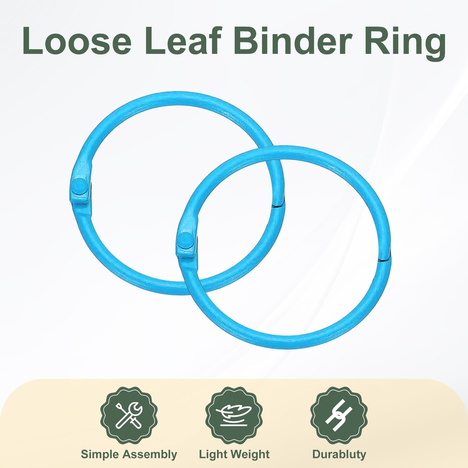 PATIKIL 48Pcs Loose Leaf Binder Rings - Image 3