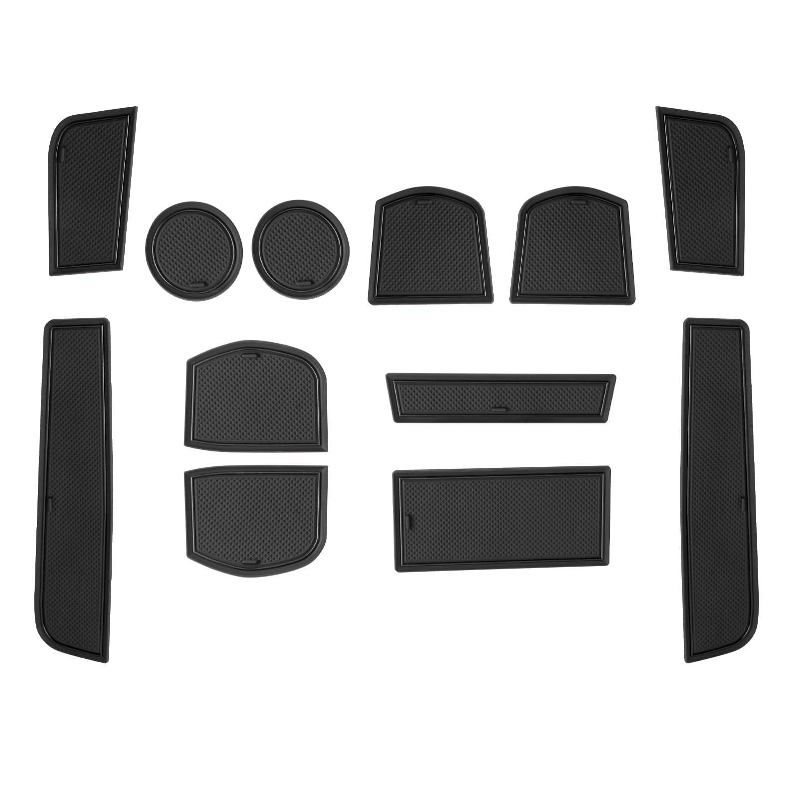 GAFAT Compatible avec BMW Serie 1 F40 2019-2024 (Automatique) Tapis Antidérapants, Série 1 F40 Tapis en Caoutchouc de Console Centrale, Porte-Gobelet, Couture Porte, Serie 1 F40 Accessoires (Noir)