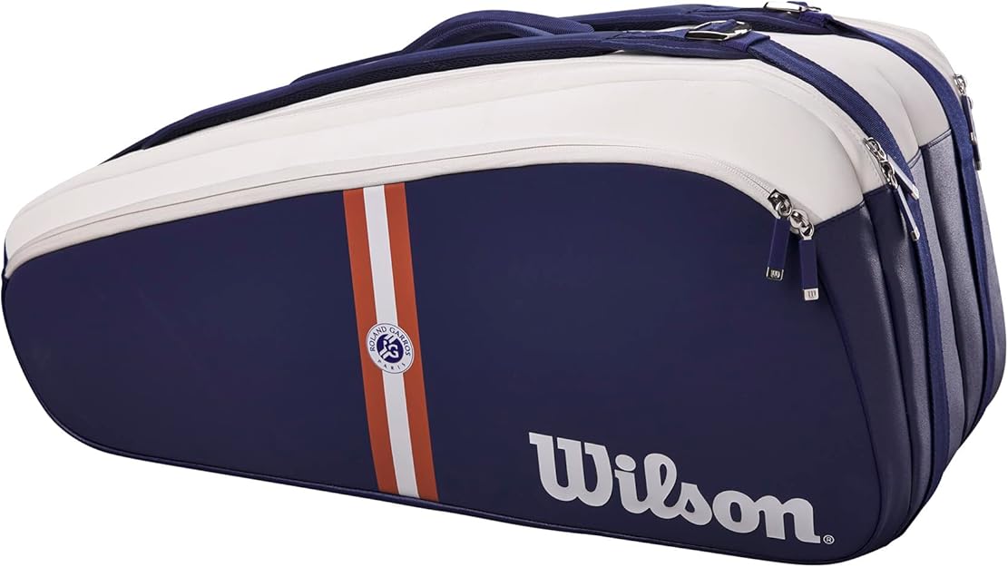 wilson - ウィルソン テニスバッグ 9本 Roland Garros限定 バドミントン ウイルソン(Wilson) テニス バドミントン ラケットバッグ 9本用