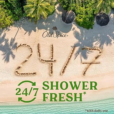 Old Spice Cleansing Body Wash for Men, 24/7 Shower Fresh with Lasting Scent, Cleanse & Refresh, Gentle on Skin, Vitamin B3, Fiji with Palm Tree + Coconut Scent, 18 oz (Pack of 4)